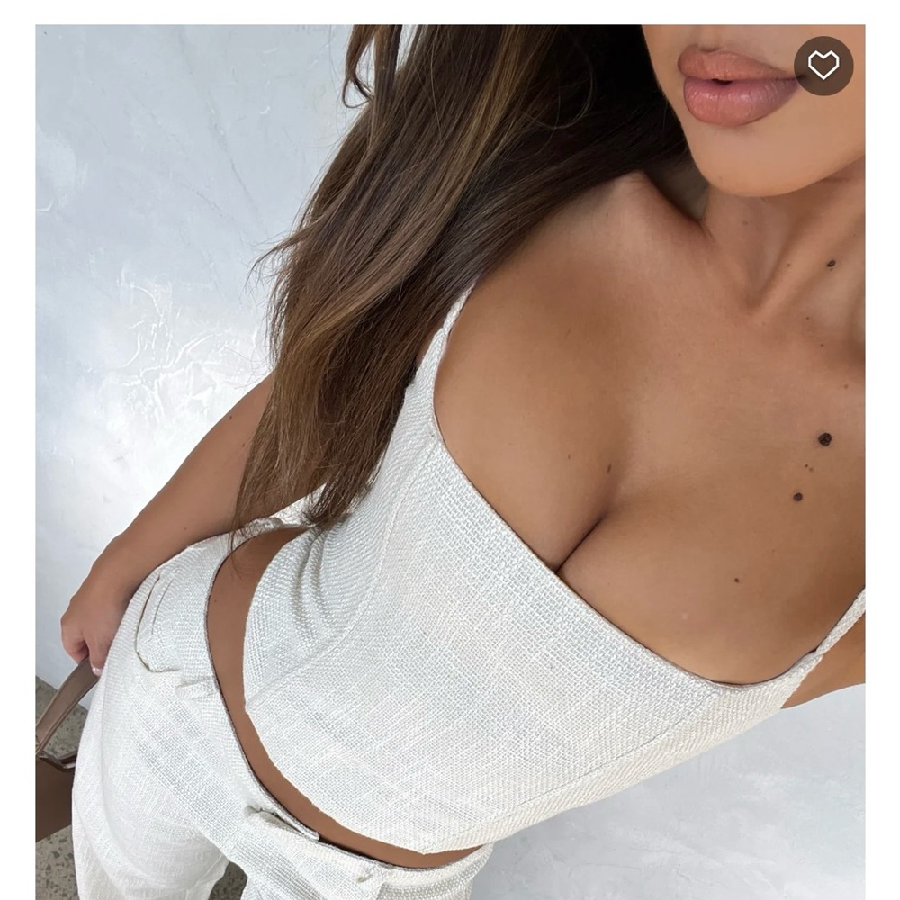 White Fox Head Rush Bustier Cream NWT Size XXS
